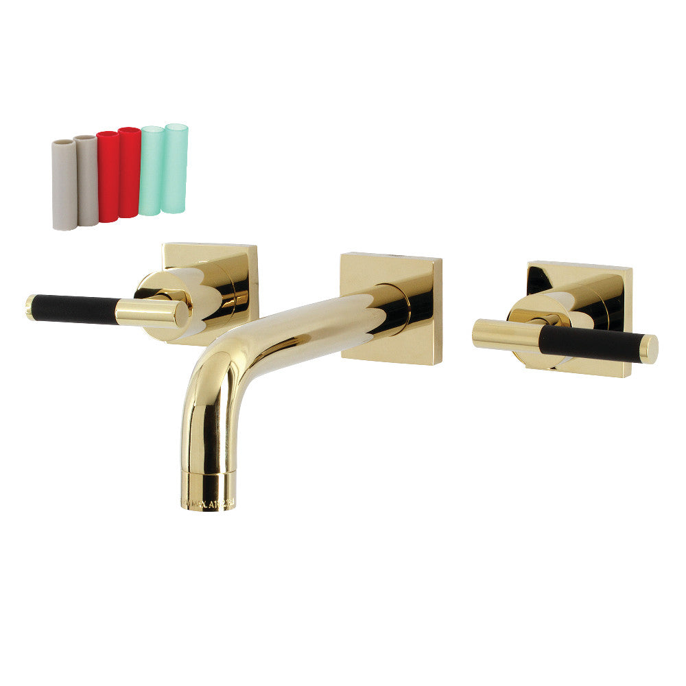 Kingston Brass KS6122CKL Ksiser Two-Handle Wall Mount Bathroom Faucet, Polished Brass - BNGBath