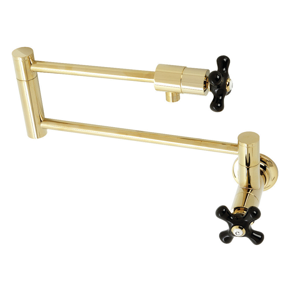 Kingston Brass KS4102PKX Duchess Wall Mount Pot Filler, Polished Brass - BNGBath