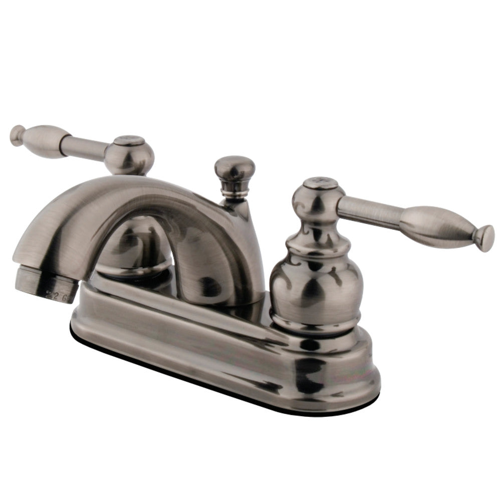 Kingston Brass KB2600KL 4 in. Centerset Bathroom Faucet, Black Stainless - BNGBath