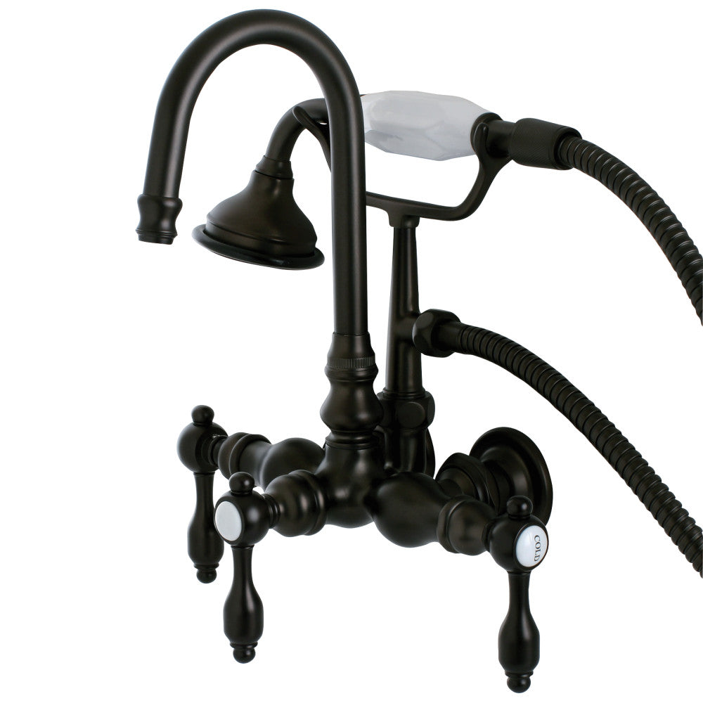 Aqua Vintage AE7T5TAL Tudor Wall Mount Clawfoot Tub Faucet, Oil Rubbed Bronze - BNGBath