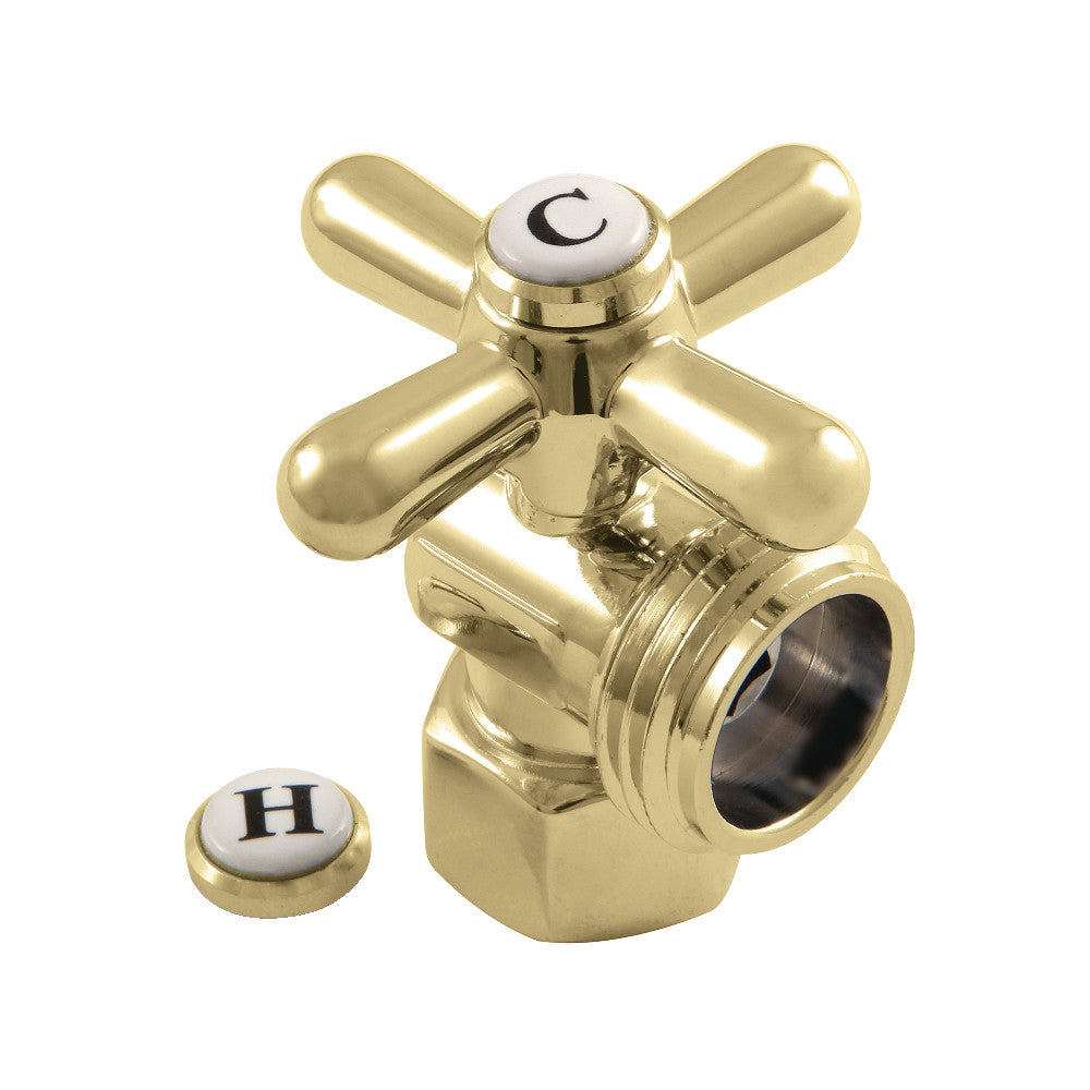 Kingston Brass CC13002X 1/2" IPS X 3/4" Hose Thread Washing Machine Valve, Polished Brass - BNGBath