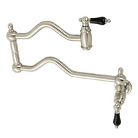 Thumbnail for Kingston Brass KS2108PKL Duchess Wall Mount Pot Filler, Brushed Nickel - BNGBath