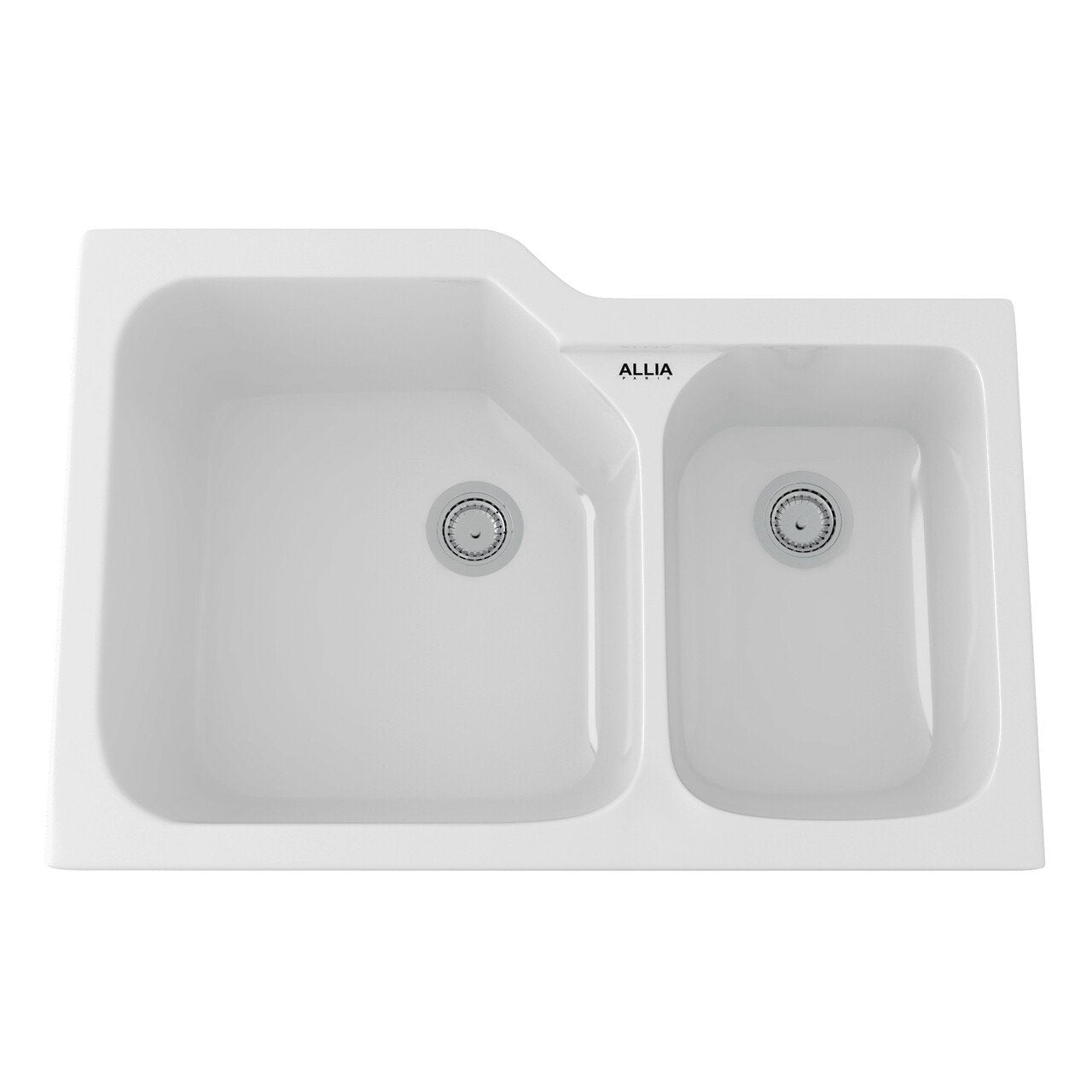 ROHL Allia Fireclay 2 Bowl Undermount Kitchen Sink - BNGBath