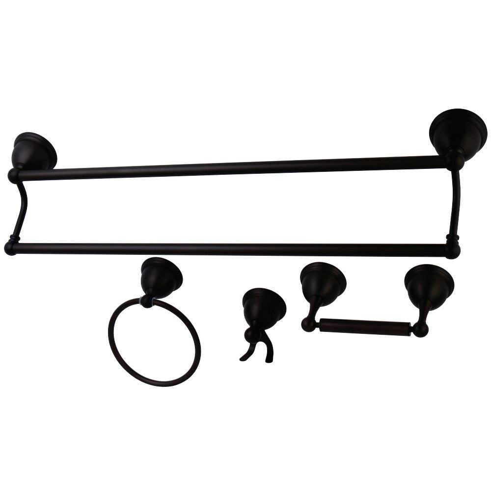 Kingston Brass BAK3963478ORB Restoration 4-Piece Bathroom Hardware, Oil Rubbed Bronze - BNGBath