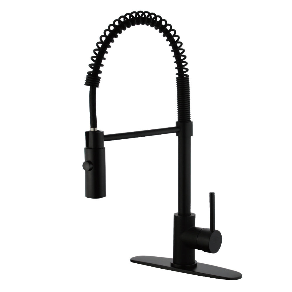 Gourmetier LS8770DL Concord Single-Handle Pre-Rinse Kitchen Faucet, Matte Black - BNGBath