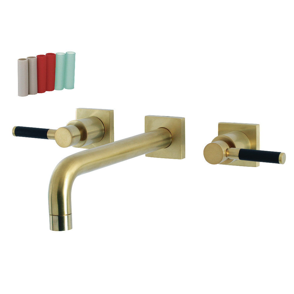 Kingston Brass KS6027DKL Ksiser Wall Mount Tub Faucet, Brushed Brass - BNGBath