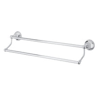 Thumbnail for Kingston Brass BA4813C Metropolitan 24-Inch Dual Towel Bar, Polished Chrome - BNGBath