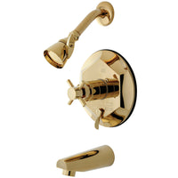 Thumbnail for Kingston Brass KB46320DX Concord Tub & Shower Faucet, Polished Brass - BNGBath