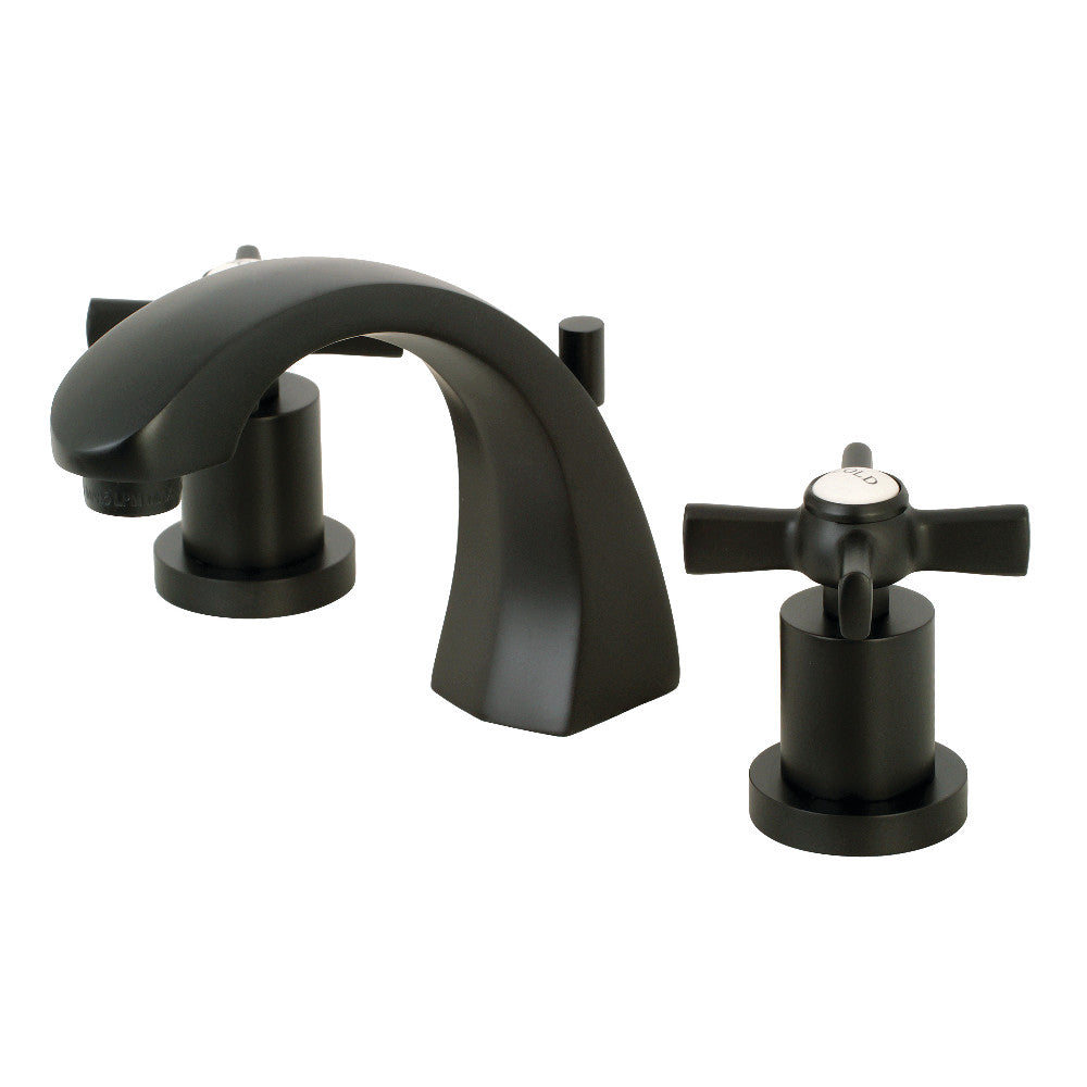 Kingston Brass KS4980ZX Millennium 8" Widespread Bathroom Faucet, Matte Black - BNGBath