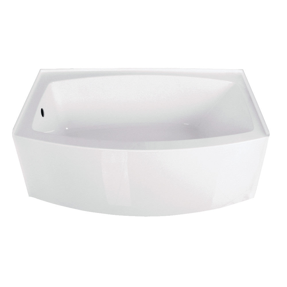 Aqua Eden VTDR603022L Inflection Alcove Bathtub  (L)60" x (W)35" x (H)21-5/8" - BNGBath