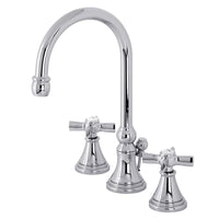 Thumbnail for Kingston Brass KS2981ZX Millennium Widespread Bathroom Faucet with Brass Pop-Up, Polished Chrome - BNGBath