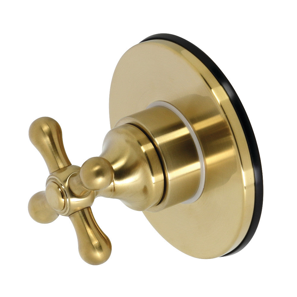 Kingston Brass KS3037AX 3-Way Diverter Valve with Trim Kit, Brushed Brass - BNGBath