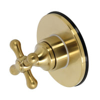 Thumbnail for Kingston Brass KS3037AX 3-Way Diverter Valve with Trim Kit, Brushed Brass - BNGBath