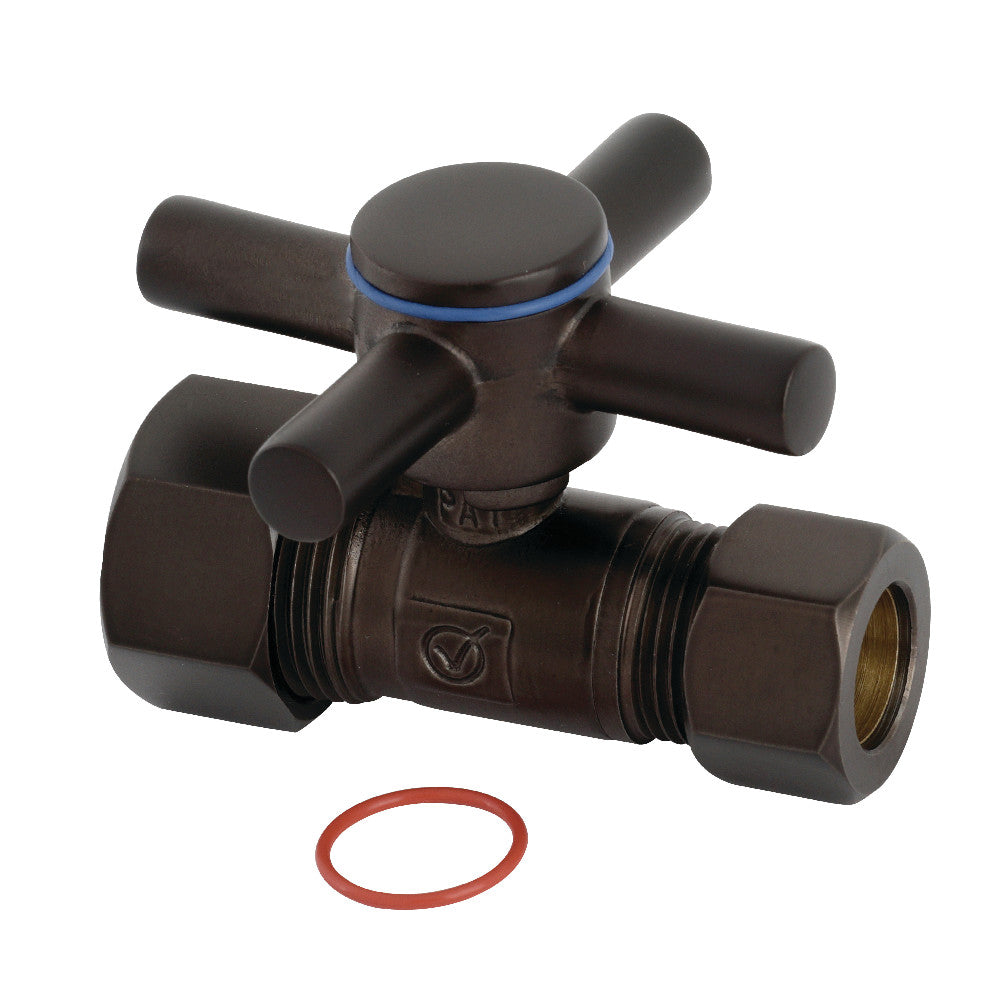 Kingston Brass CC44455DX Concord 5/8" IPS x 1/2" O.D. Comp Quarter Turn Straight Valve, Oil Rubbed Bronze - BNGBath