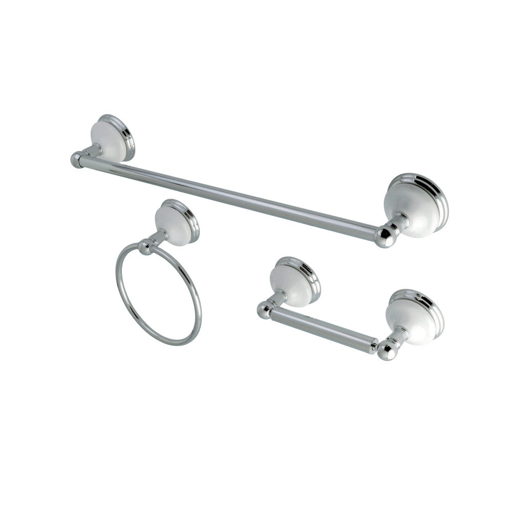 Kingston Brass BAK111248C Victorian 3-Piece Bathroom Hardware, Polished Chrome - BNGBath