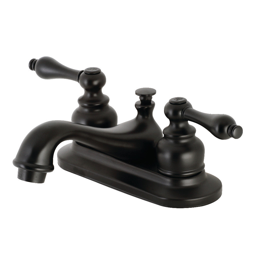 Kingston Brass KB600AL Restoration 4 in. Centerset Bathroom Faucet, Matte Black - BNGBath