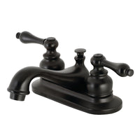 Thumbnail for Kingston Brass KB600AL Restoration 4 in. Centerset Bathroom Faucet, Matte Black - BNGBath