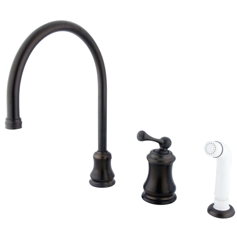 Kingston Brass KS3815BL Widespread Kitchen Faucet, Oil Rubbed Bronze - BNGBath