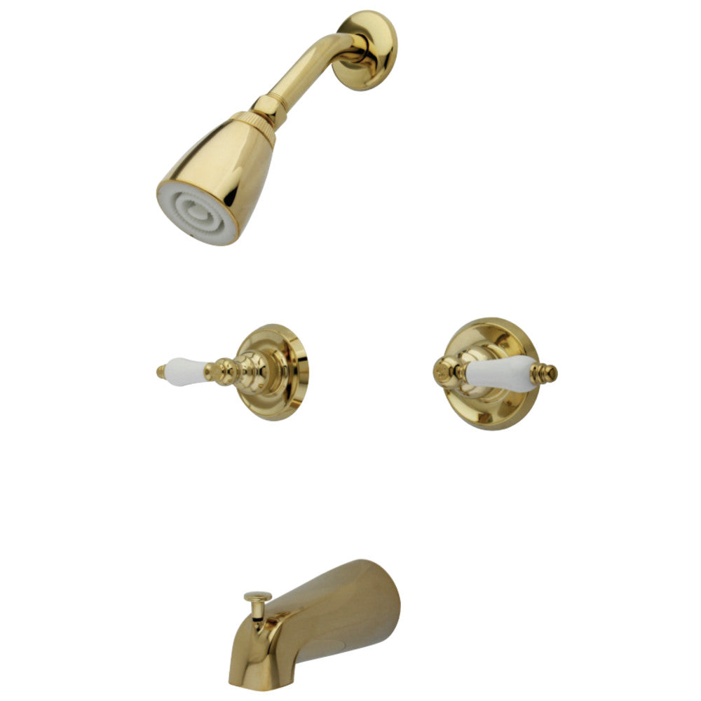 Kingston Brass KB242PL Tub and Shower Faucet, Polished Brass - BNGBath