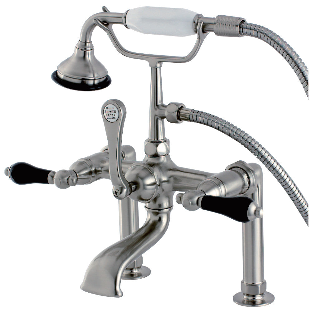 Aqua Vintage AE103T8PKL Duchess Deck Mount Clawfoot Tub Faucet, Brushed Nickel - BNGBath