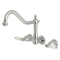 Thumbnail for Kingston Brass KS1021PL Heritage Wall Mount Tub Faucet, Polished Chrome - BNGBath