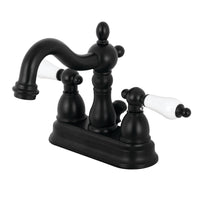 Thumbnail for Kingston Brass KB1600PL Heritage 4 in. Centerset Bathroom Faucet, Matte Black - BNGBath