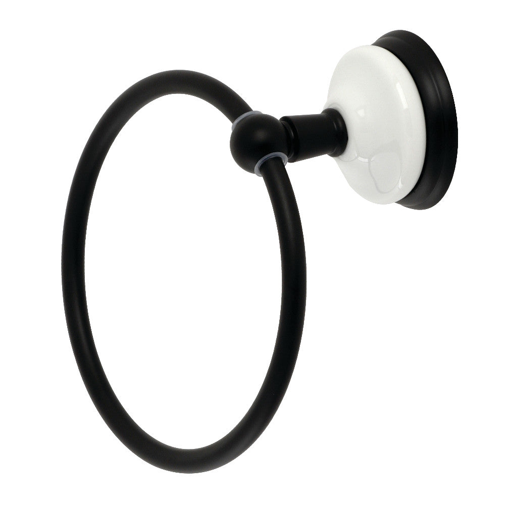 Kingston Brass BA1114MB Victorian Towel Ring, Matte Black - BNGBath