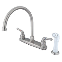 Thumbnail for Kingston Brass GKB798 Magellan Centerset Kitchen Faucet, Brushed Nickel - BNGBath