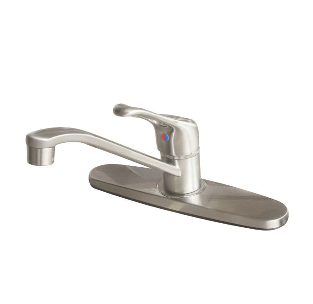 Kingston Brass KB561SN Single-Handle Centerset Kitchen Faucet, Brushed Nickel - BNGBath