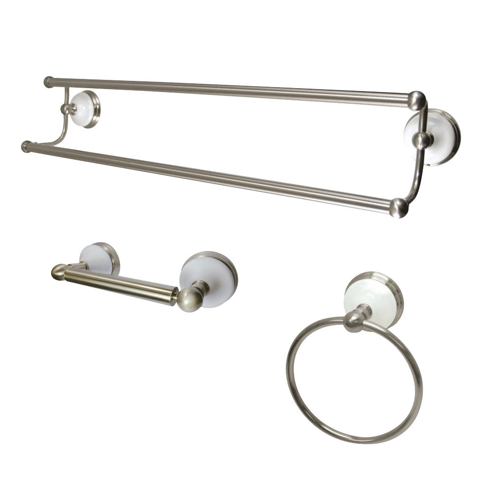 Kingston Brass BAK111348SN Victorian 3-Piece Bathroom Accessory Set, Brushed Nickel - BNGBath