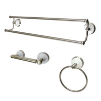 Thumbnail for Kingston Brass BAK111348SN Victorian 3-Piece Bathroom Accessory Set, Brushed Nickel - BNGBath