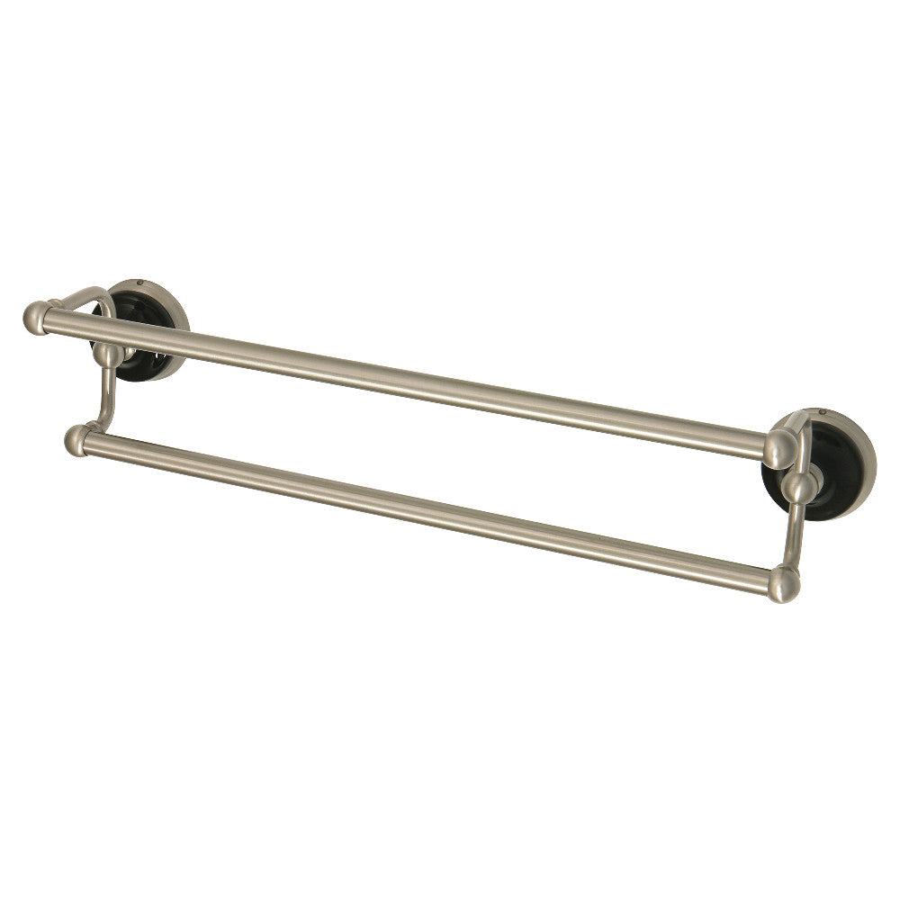 Kingston Brass BA91318BN Water Onyx 18 in. Dual Towel Bar, Brushed Nickel - BNGBath