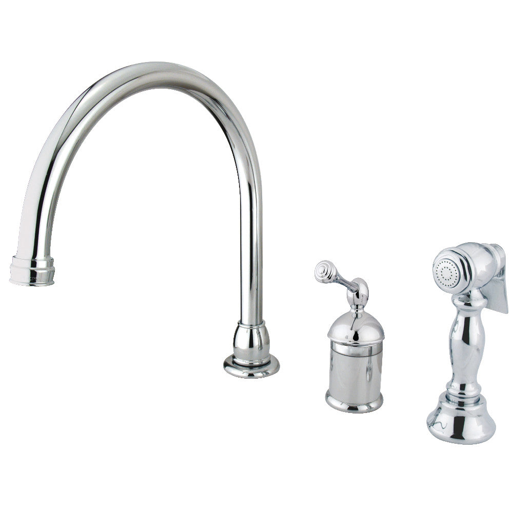 Kingston Brass KB3811BLBS Single-Handle Kitchen Faucet, Polished Chrome - BNGBath