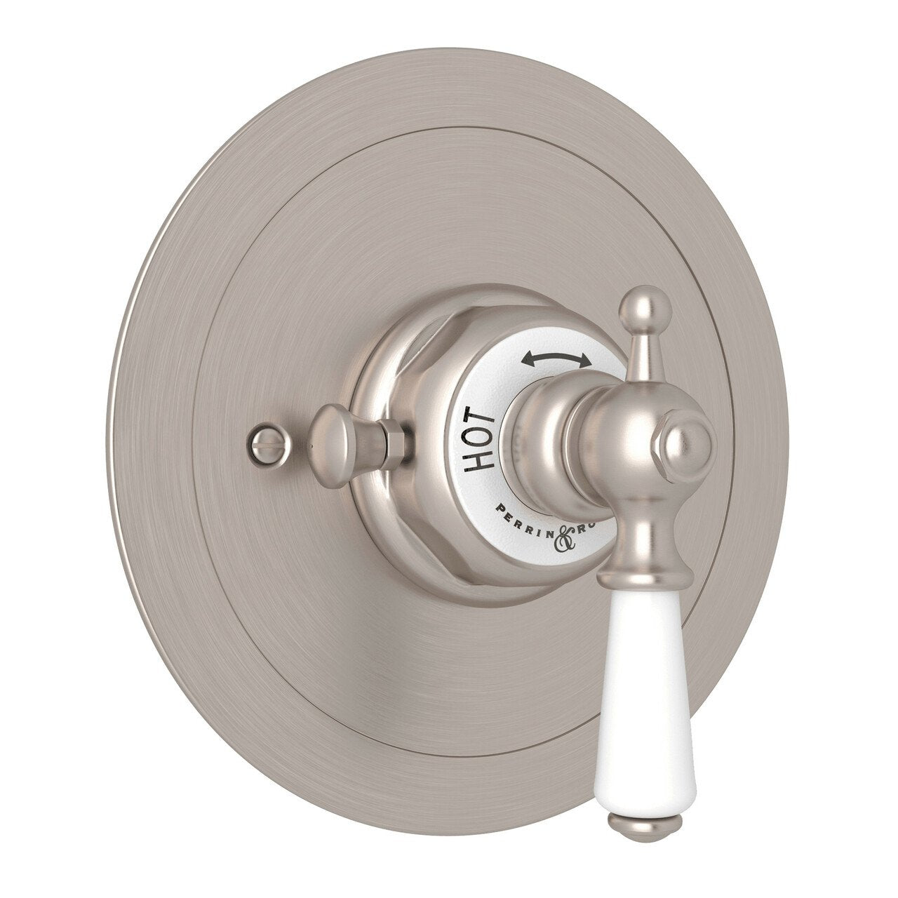 Perrin & Rowe Edwardian Era Round Thermostatic Trim Plate without Volume Control - BNGBath