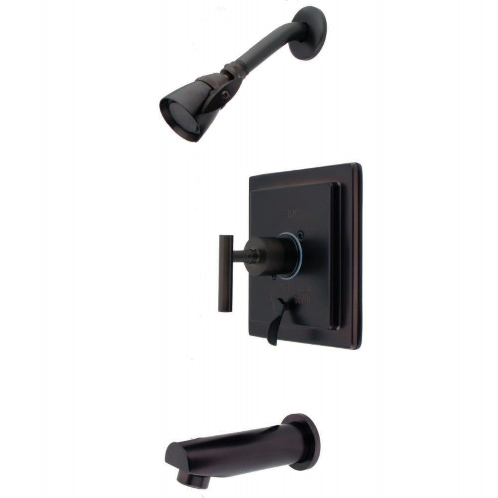 Kingston Brass KB86550CML Manhattan Sungle-Handle Tub and Shower Faucet, Oil Rubbed Bronze - BNGBath