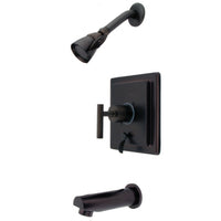 Thumbnail for Kingston Brass KB86550CML Manhattan Sungle-Handle Tub and Shower Faucet, Oil Rubbed Bronze - BNGBath