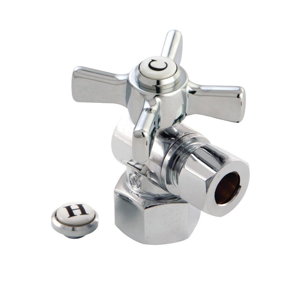 Kingston Brass CC43101ZX 1/2" FIP X 3/8" OD Comp Angle Stop Valve, Polished Chrome - BNGBath