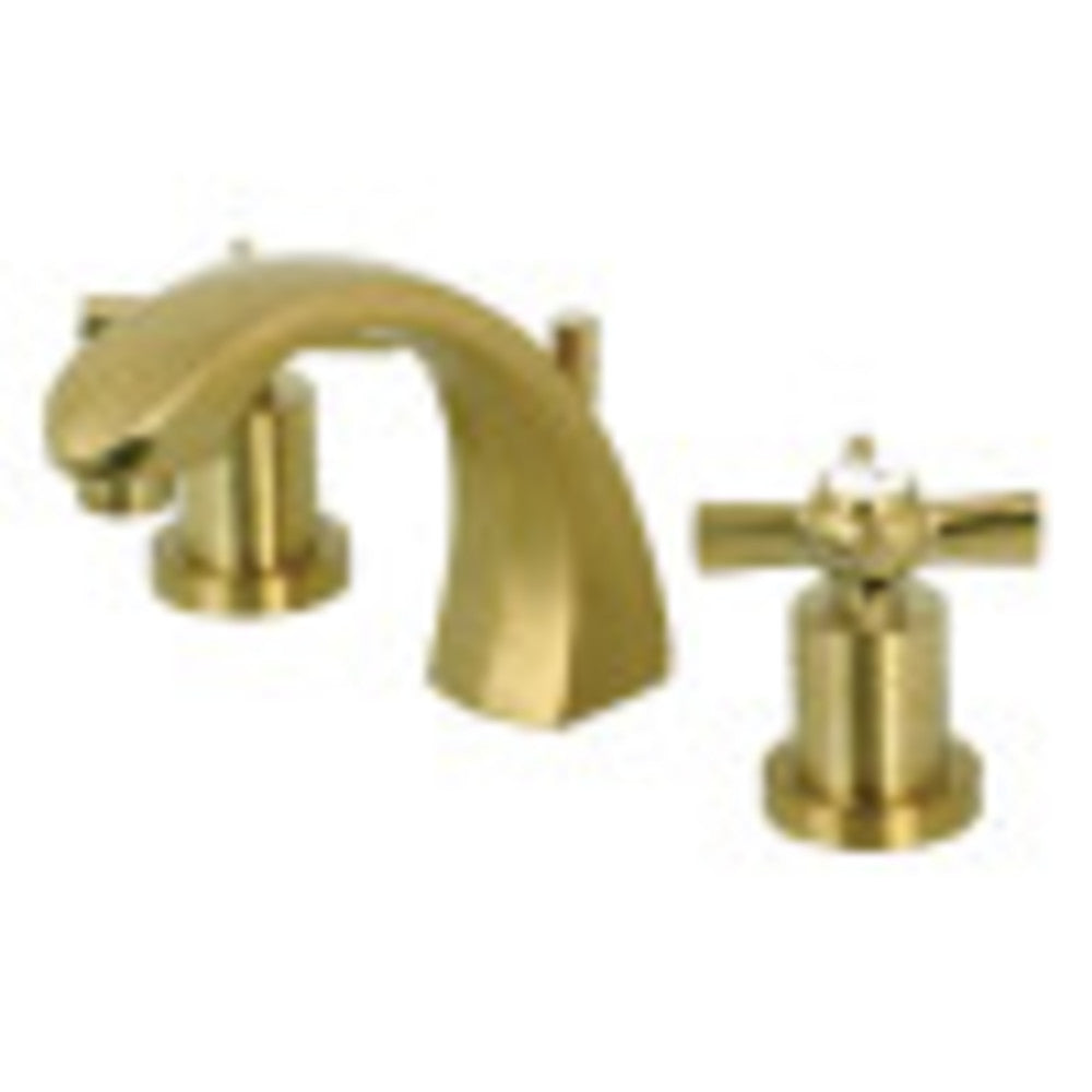 Kingston Brass KS4987ZX Millennium 8" Widespread Bathroom Faucet, Brushed Brass - BNGBath