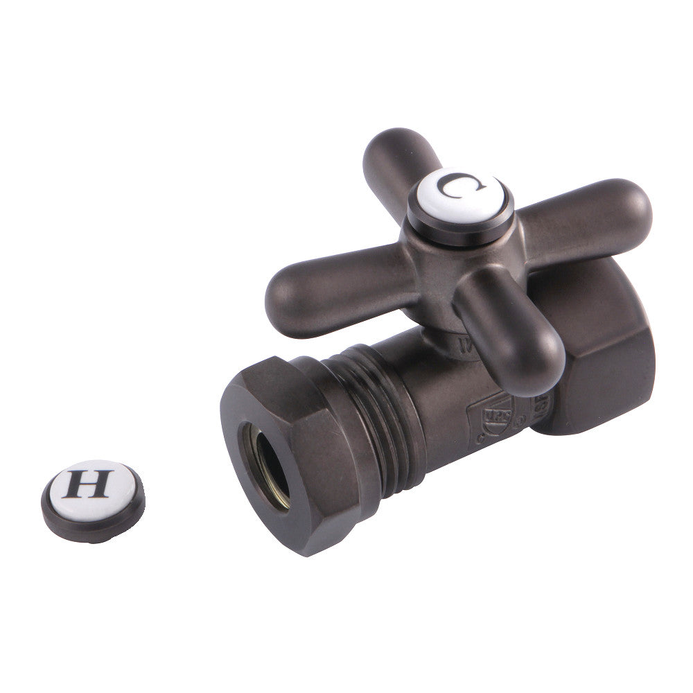 Kingston Brass CC44155X Quarter Turn Valve (1/2" FIP X 1/2" or 7/16-Inch" Slip Joint), Oil Rubbed Bronze - BNGBath