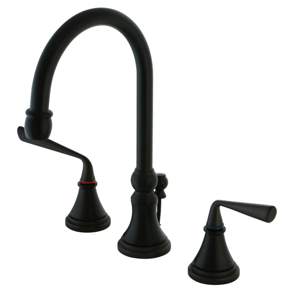 Kingston Brass KS2985ZL 8 in. Widespread Bathroom Faucet, Oil Rubbed Bronze - BNGBath