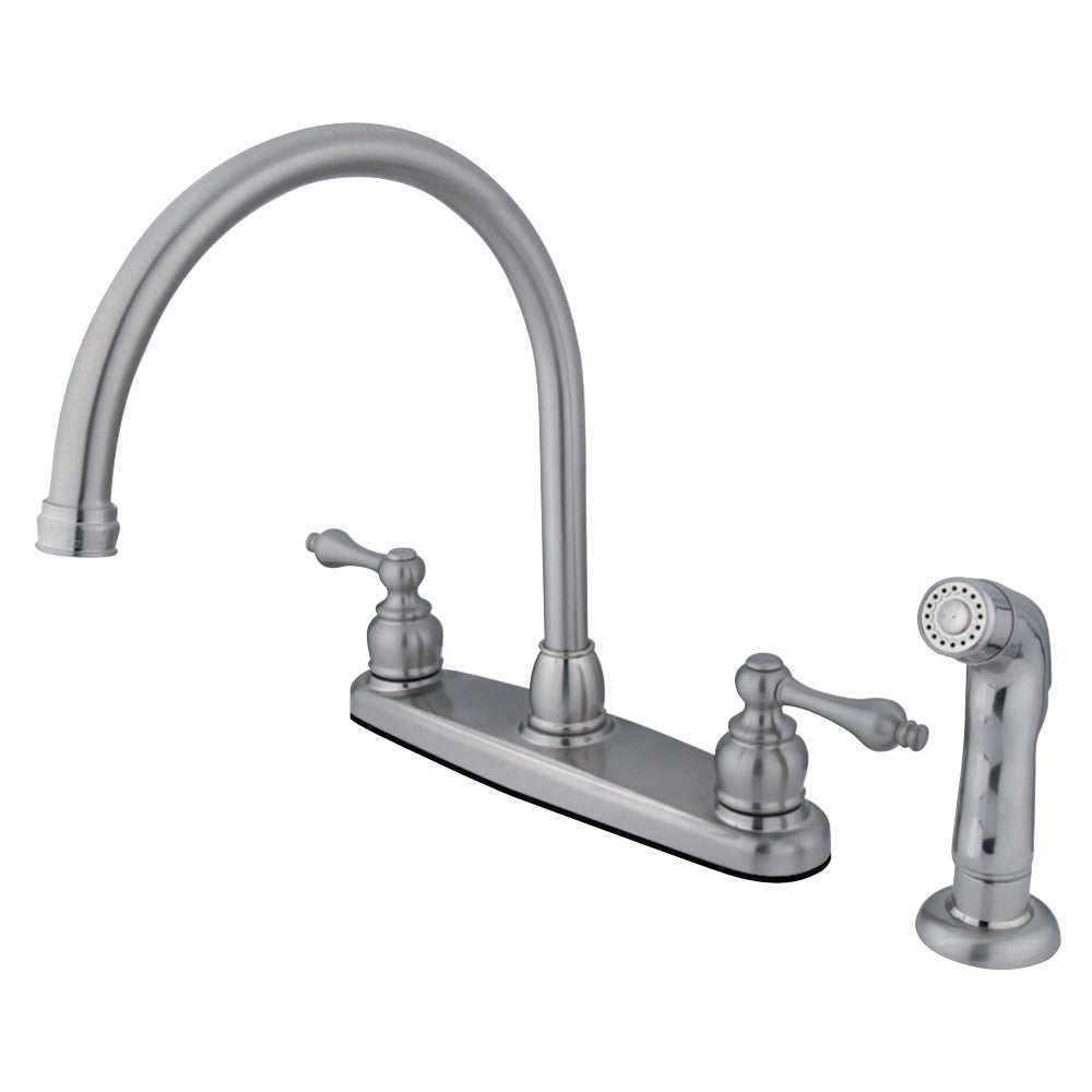 Kingston Brass KB728ALSP Vintage 8-Inch Centerset Kitchen Faucet, Brushed Nickel - BNGBath