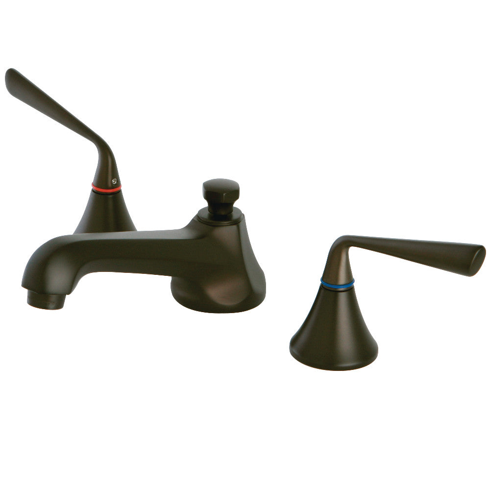 Kingston Brass KS4475ZL 8 in. Widespread Bathroom Faucet, Oil Rubbed Bronze - BNGBath