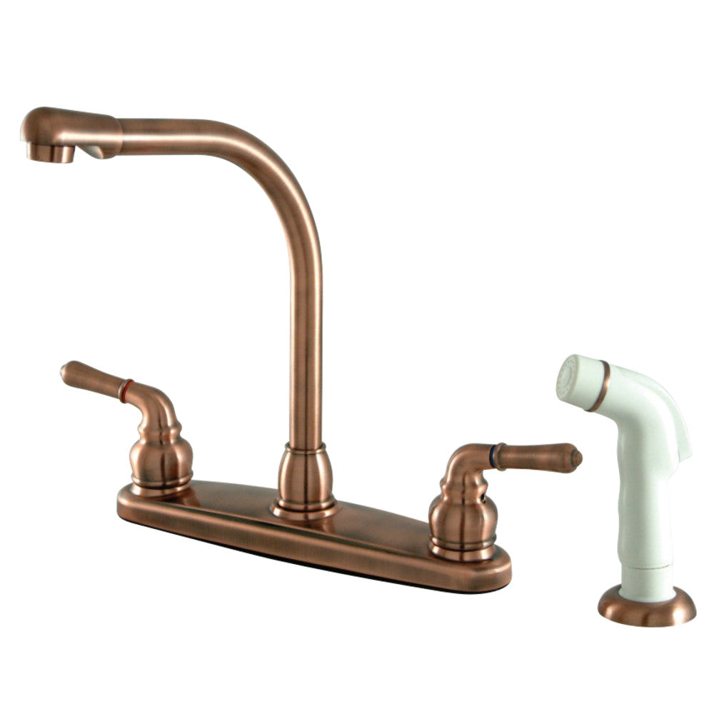 Kingston Brass KB756 Magellan 8-Inch Centerset Kitchen Faucet, Antique Copper - BNGBath