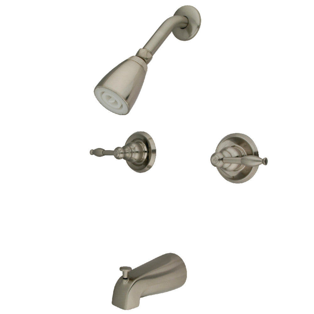 Kingston Brass KB248KL Tub and Shower Faucet, Brushed Nickel - BNGBath