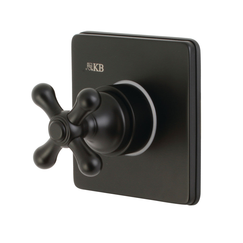 Kingston Brass KS3040AX 3-Way Diverter Valve with Trim Kit, Matte Black - BNGBath