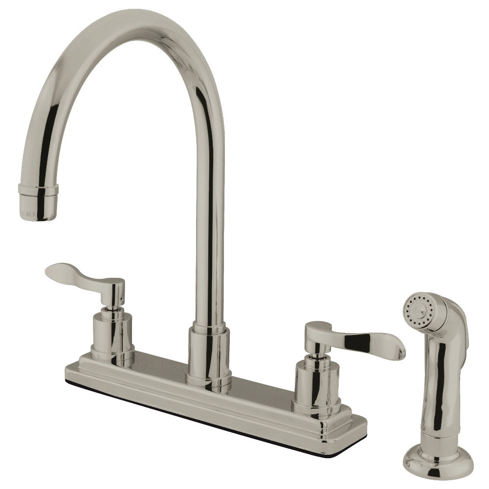 Kingston Brass KS8798DFL 8-Inch Centerset Kitchen Faucet, Brushed Nickel - BNGBath