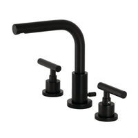 Thumbnail for Kingston Brass FSC8950CML Manhattan Widespread Bathroom Faucet with Brass Pop-Up, Matte Black - BNGBath