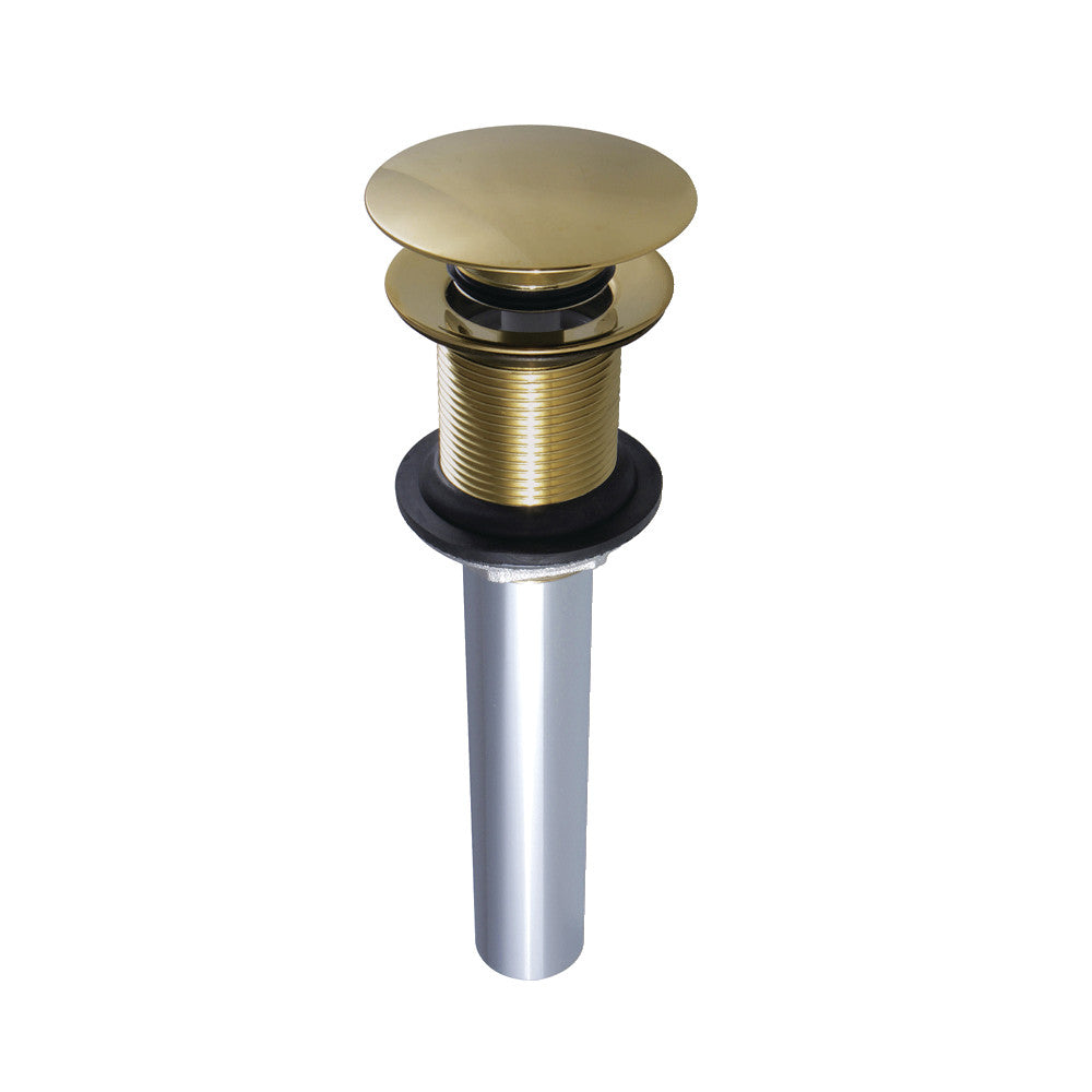 Kingston Brass EV7002 Push Pop-Up Drain without Overflow Hole, 22 Gauge, Polished Brass - BNGBath