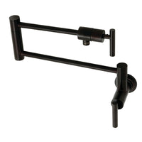 Thumbnail for Kingston Brass KS4105CML Manhattan Wall Mount Pot Filler, Oil Rubbed Bronze - BNGBath