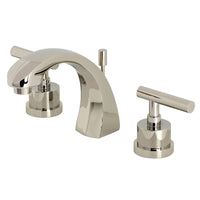 Thumbnail for Kingston Brass KS4986CML Manhattan 8 in. Widespread Bathroom Faucet, Polished Nickel - BNGBath